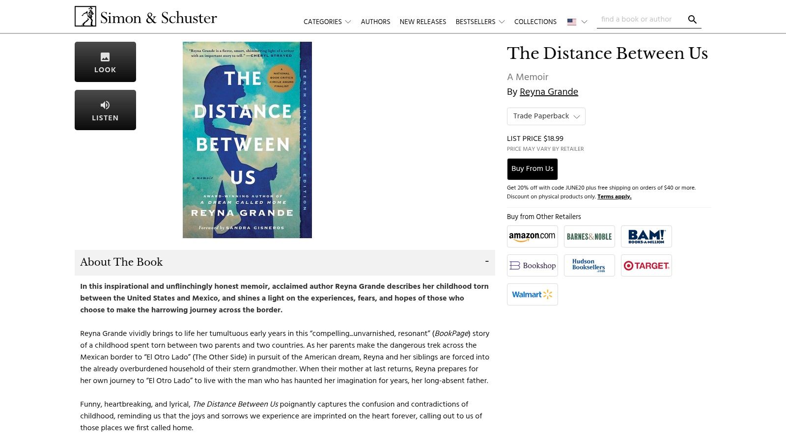 The Distance Between Us, Reyna Grande