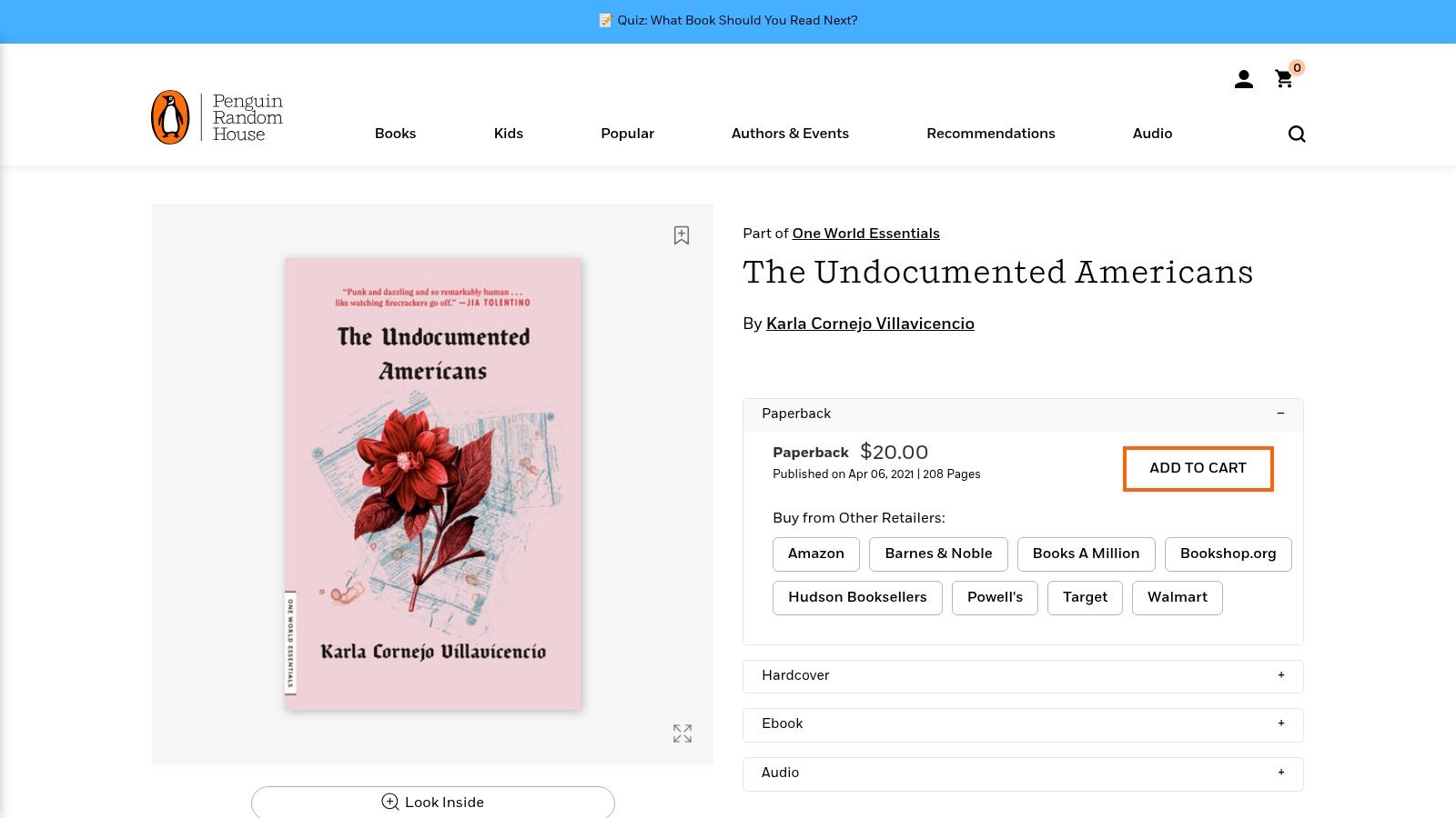 The Undocumented Americans, Karla Cornejo Villavicencio